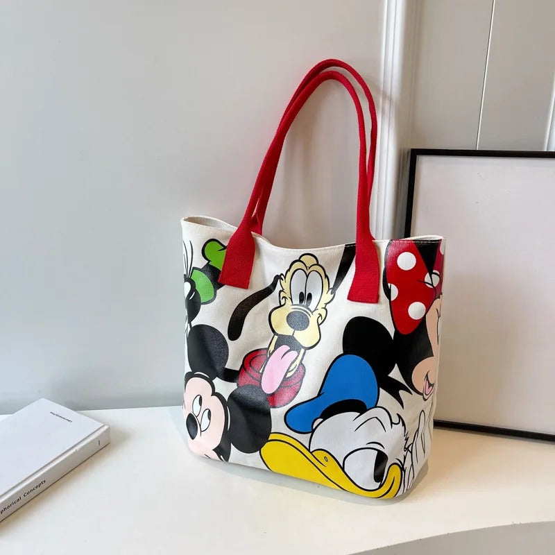 Versatile Mickey Canvas Handbag – Casual Tote Bag