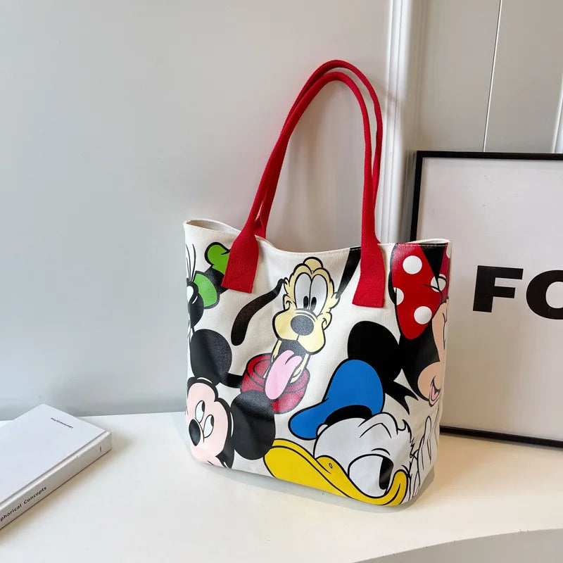 Versatile Mickey Canvas Handbag – Casual Tote Bag