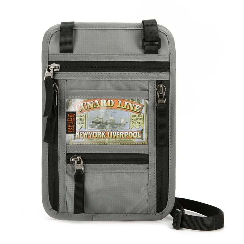 Oxford Fabric Travel Wallet – Waterproof RFID Neck Bag