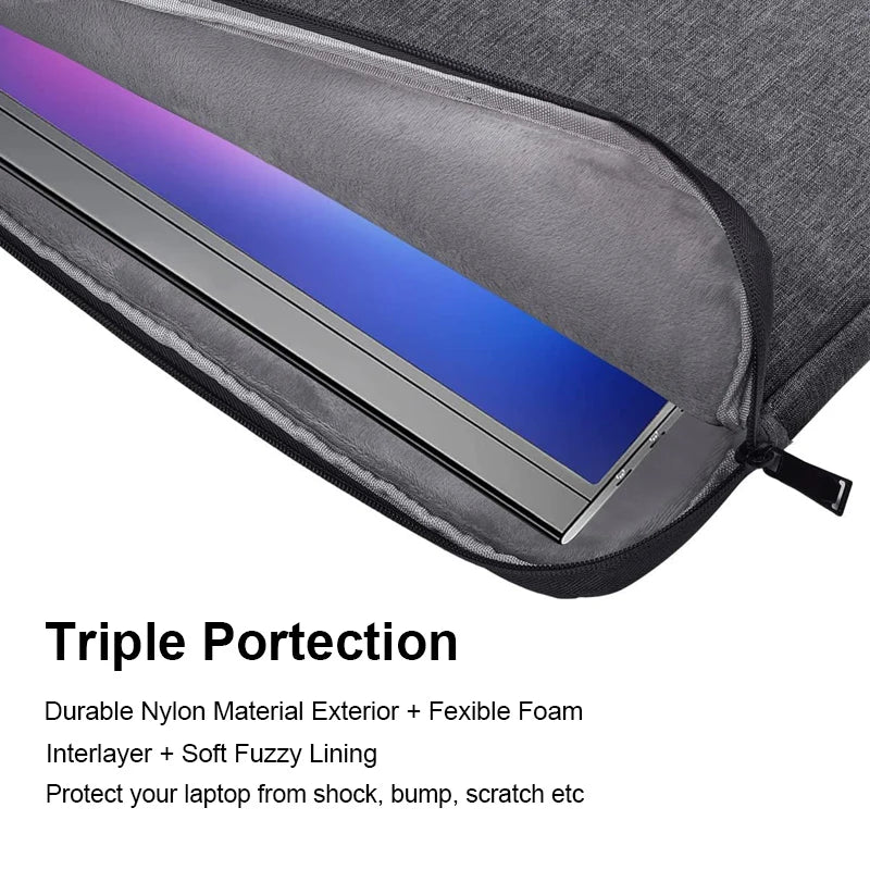 Waterproof Laptop Sleeve Handbag for 13–15.6 Inch Laptops – MacBook, Lenovo, ASUS, Xiaomi