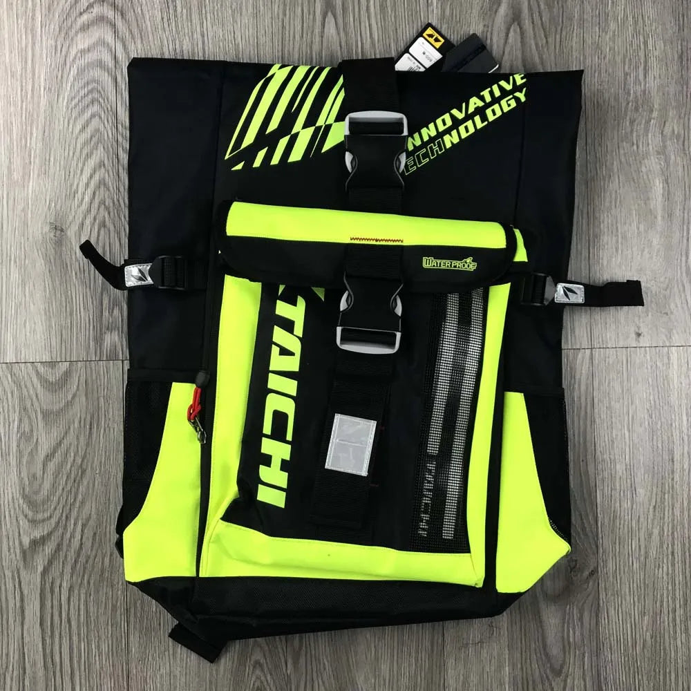 Motorcycle Riding Backpack – Waterproof LED Racing Bag for Night Riding, Travel & Sports