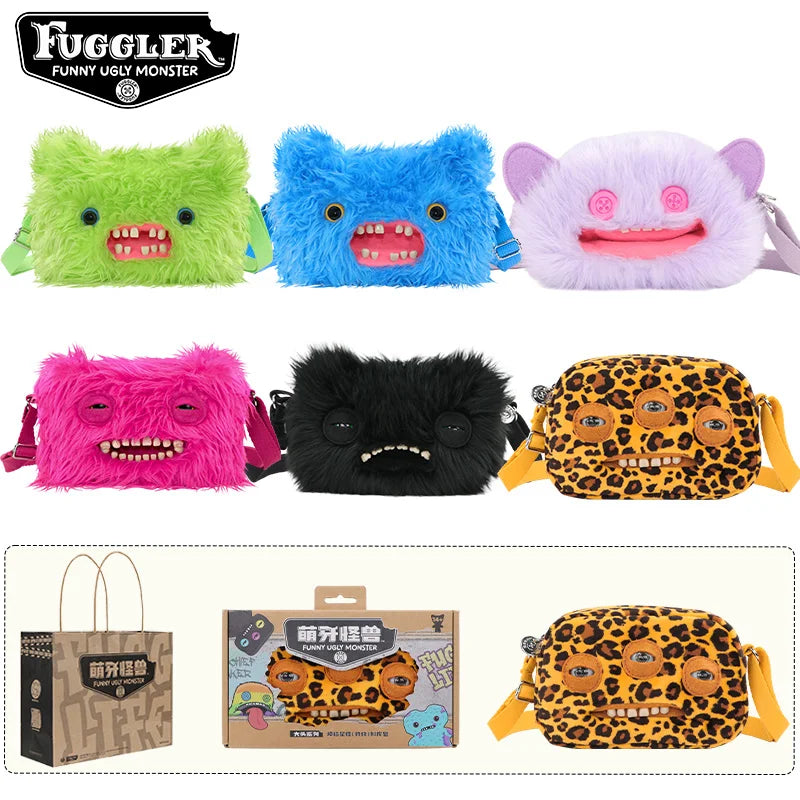 Fuggler Mr. Buttons Screech Plush Crossbody Bag – Cute Ugly Monster Toy