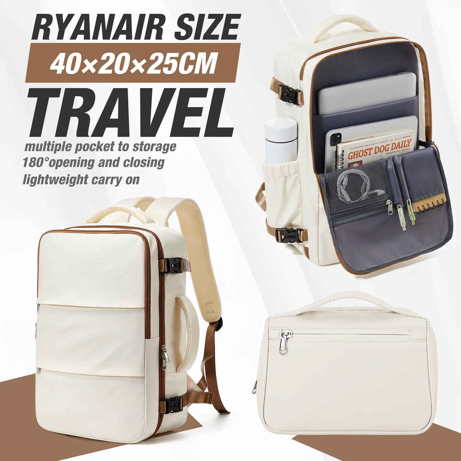 Airline Cabin Travel Backpack 40x30x20 – Underseat Carry-On Bag