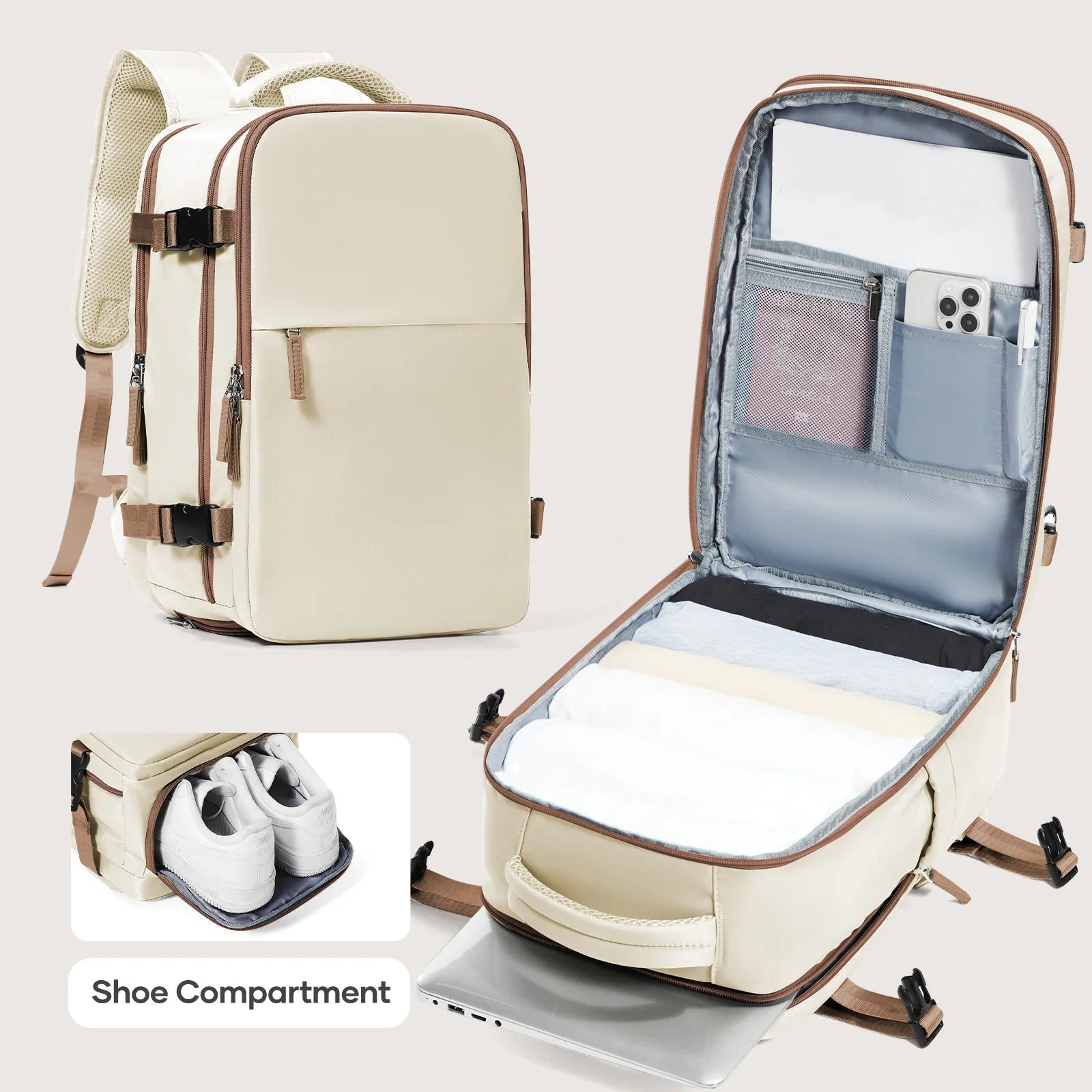 Stylish Cabin Backpack – 40x20x25 Ryanair Cabin Bag