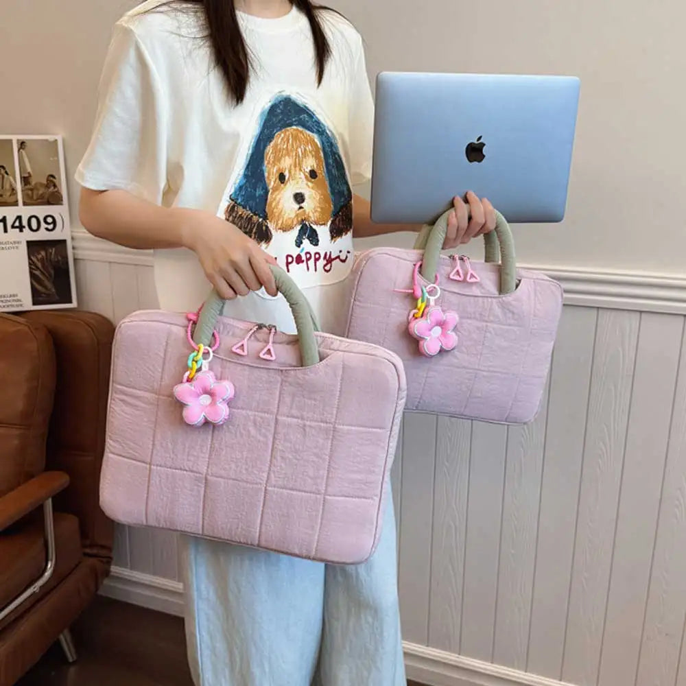 Puffy Laptop Sleeve for Women – 14/16 Inch Notebook Handbag
