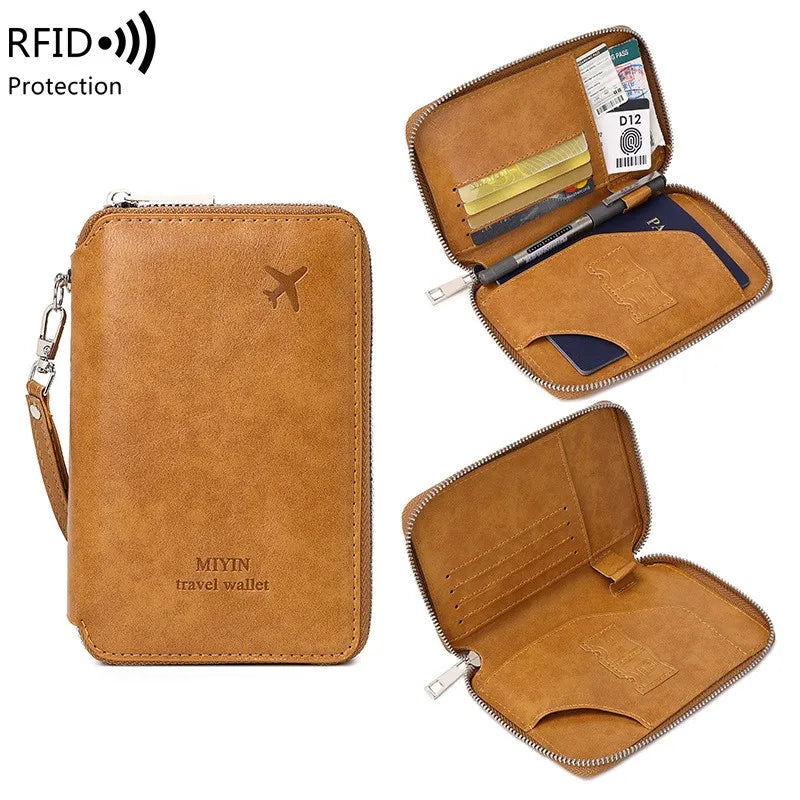 Multi-Slot Passport Holder – Minimalist RFID Travel Pouch