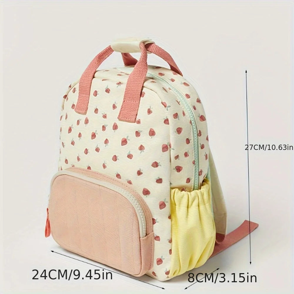 Custom Embroidery Name Strawberry Backpack