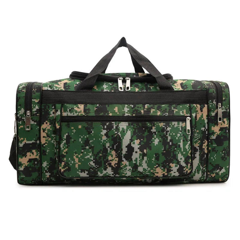 Camouflage Duffel Travel Bag – Lightweight Large Capacity