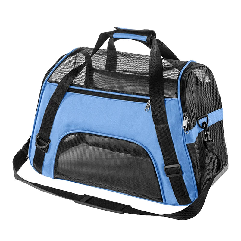 Foldable Cat & Dog Carrier Bag – Portable Mesh Breathable Travel Handbag