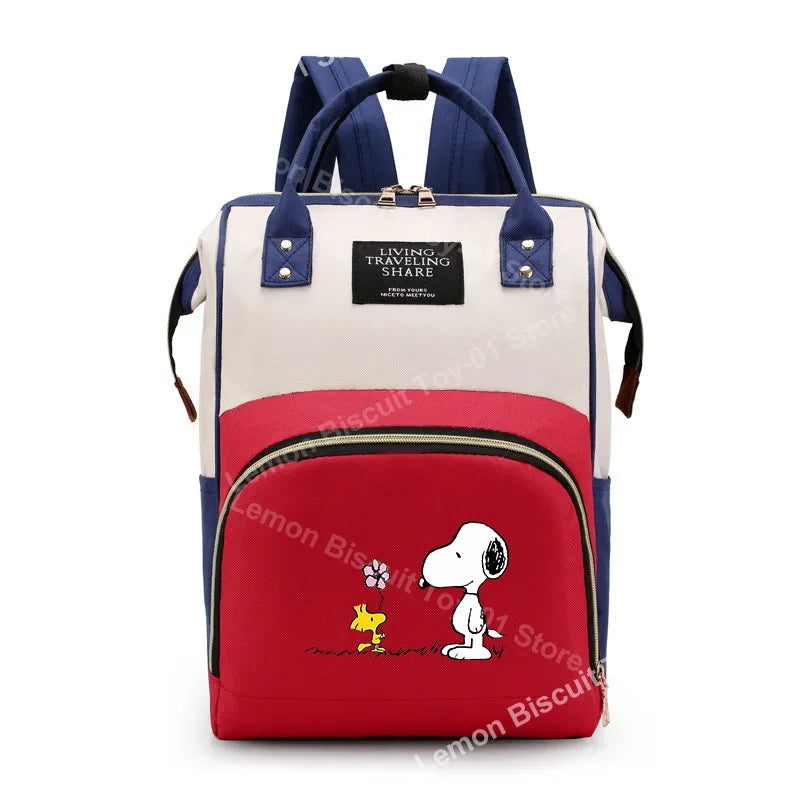 Cute Cartoon Diaper Bag – Snoopy Themed Baby Travel Backpack