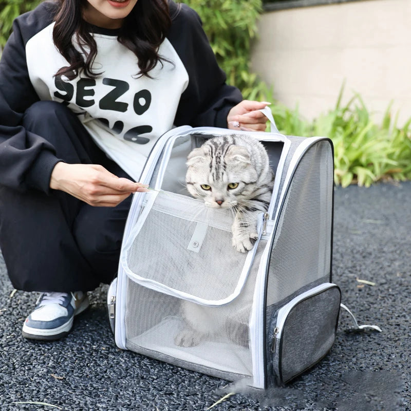 Lightweight Pet Carrier Backpack – Outdoor Travel Bag for Cats