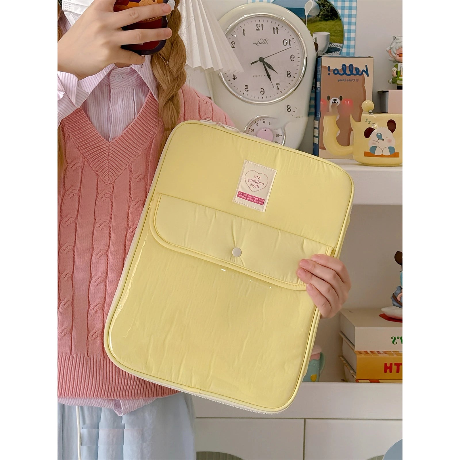 Korean Cute Laptop Sleeve Bag 13.3–14.5 Inch for MacBook Air/Pro