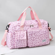 Leopard Print Travel Bag – Large Capacity Sports Fitness Duffle with Multiple Pockets