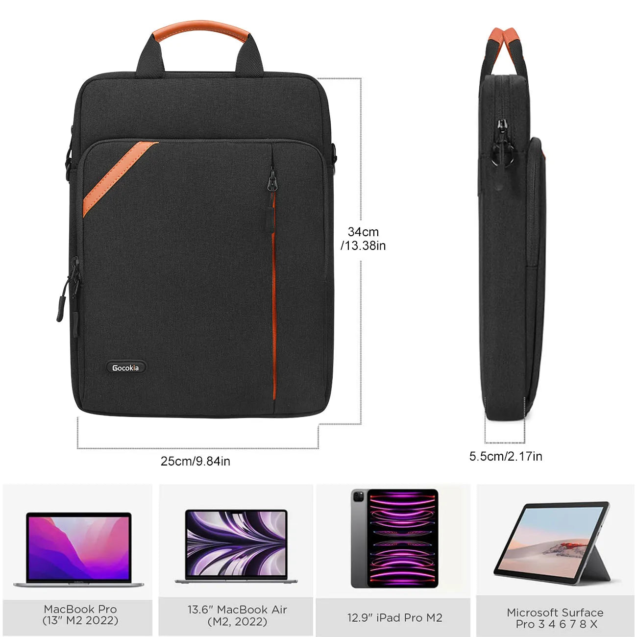 Durable 13–14 Inch Notebook Sleeve & Shoulder Bag