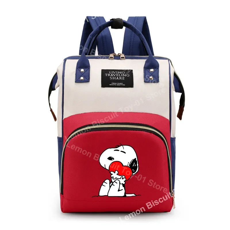 Cute Cartoon Diaper Bag – Snoopy Themed Baby Travel Backpack