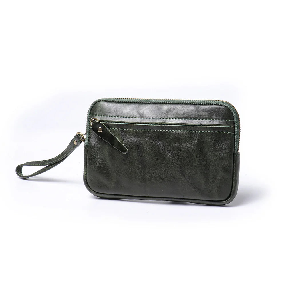 Classic Leather Zipper Coin Purse