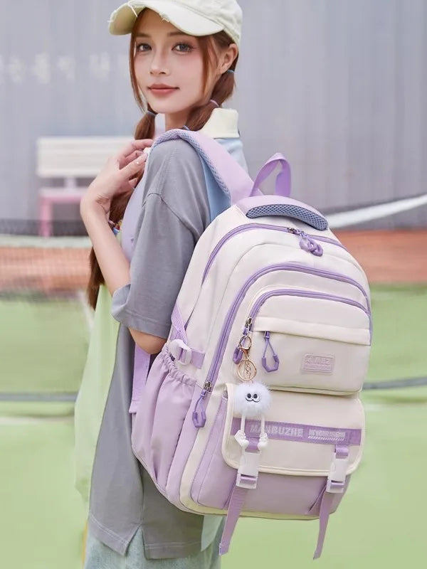 Primary School Backpack for Girls 7–12 Years – Student Shoulder Bag for Books