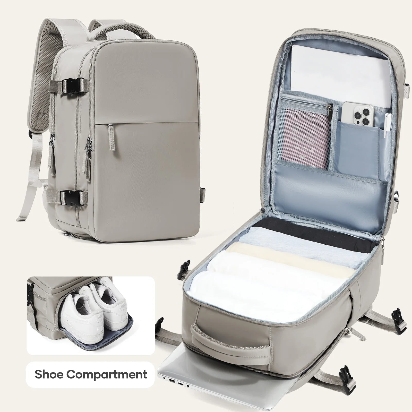 Stylish Cabin Backpack – 40x20x25 Ryanair Cabin Bag