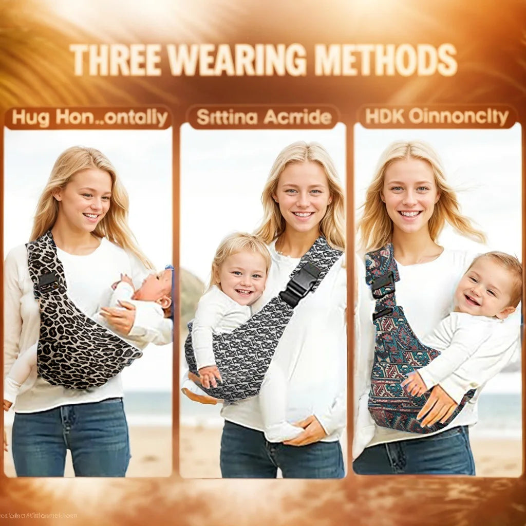Soft Baby Carrier for Newborns with Waist Stool-Four-Seasons Universal Infant Sling