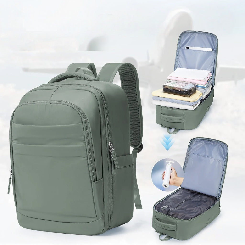 Cabin Backpack 40x30x20 – Compression Travel Bag with Pump