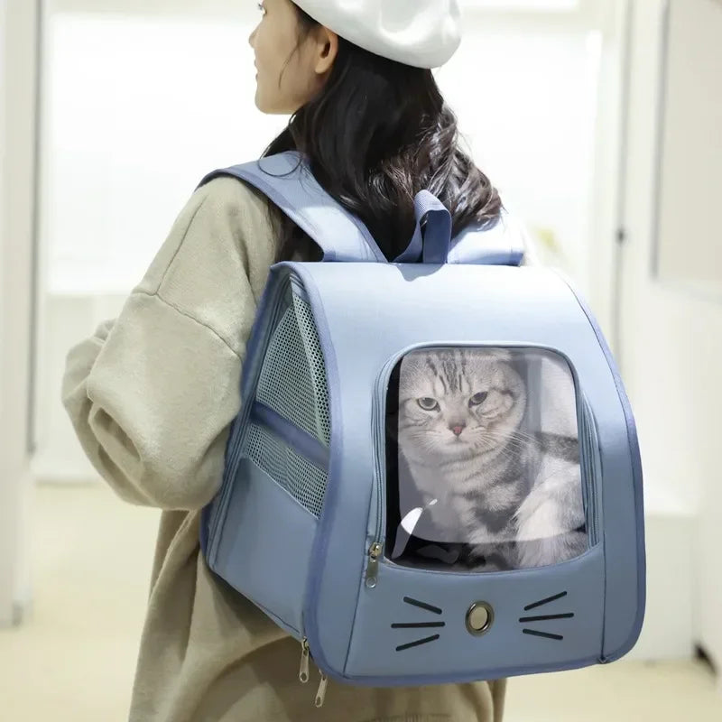 Pet Cat Carrier Bag – Breathable Outdoor Portable Backpack