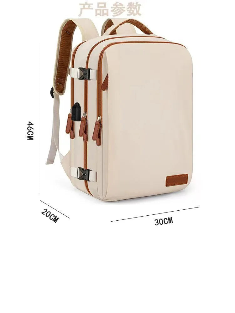 Expandable Travel Backpack 40x20x30 – Waterproof Carry-On Cabin Bag