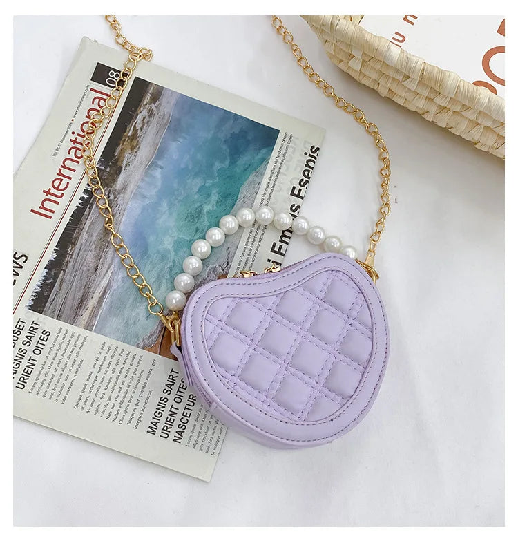 Pearl Handle Girls Mini Shoulder Bag