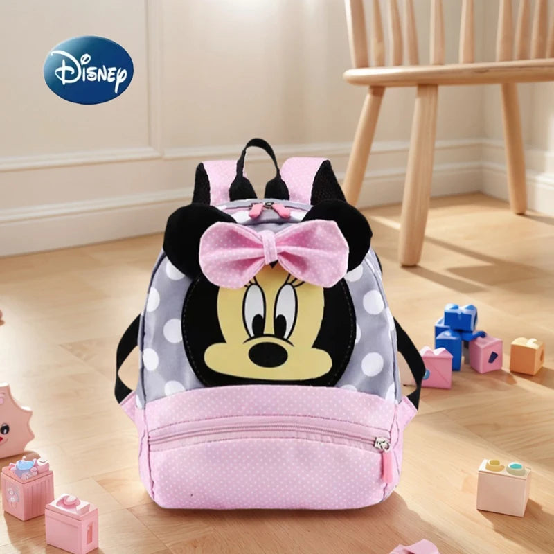 Cute Disney Minnie Kids Backpack – Cartoon Kindergarten School Bag