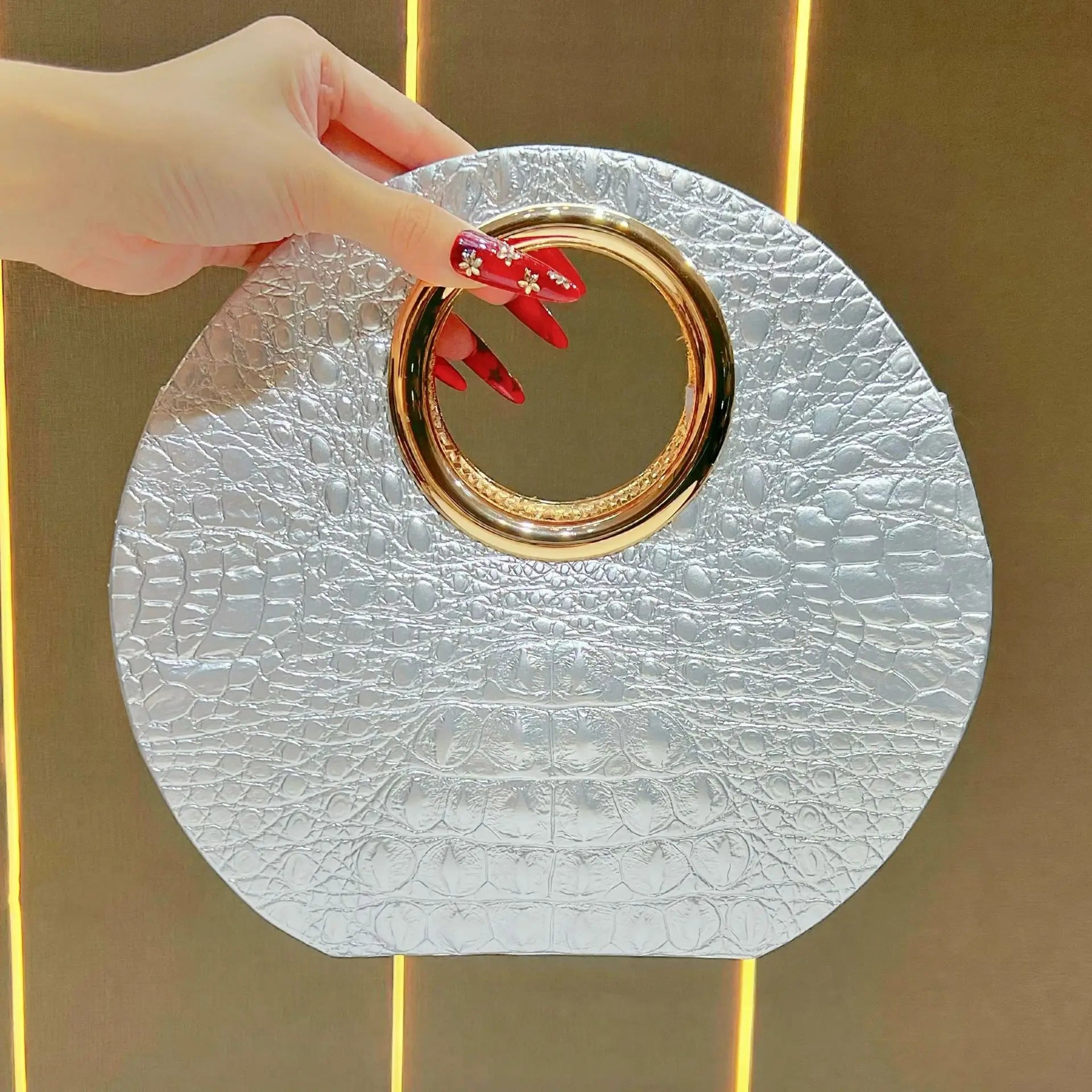 Fashion Alligator Pattern Clutch