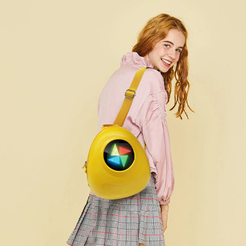 Smart LED Big Eye Backpack – Waterproof School & Travel Bag