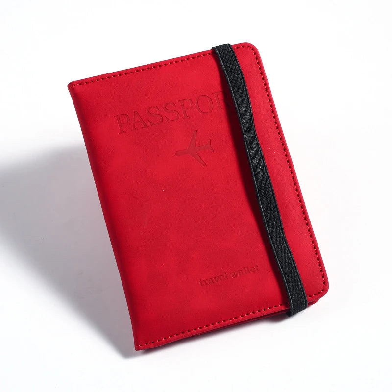 Vintage Passport Holder – PU Leather with ID & Card Slots