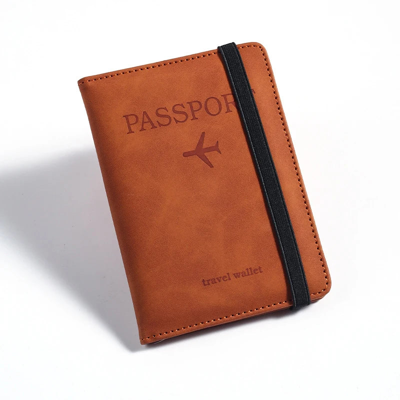 Vintage Passport Holder – PU Leather with ID & Card Slots