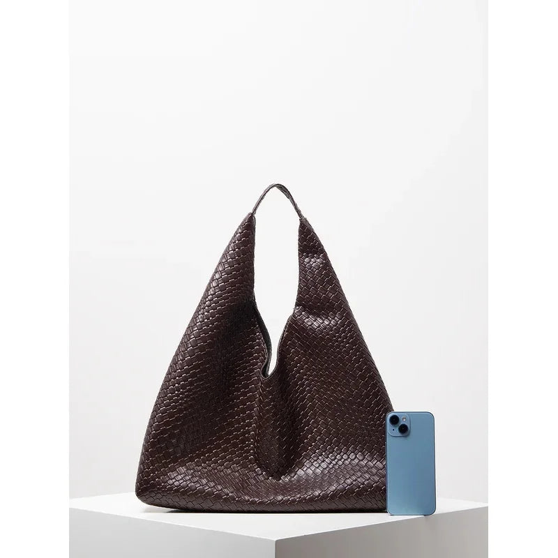 Simple Retro Shoulder Bag – Minimalist Large Tote