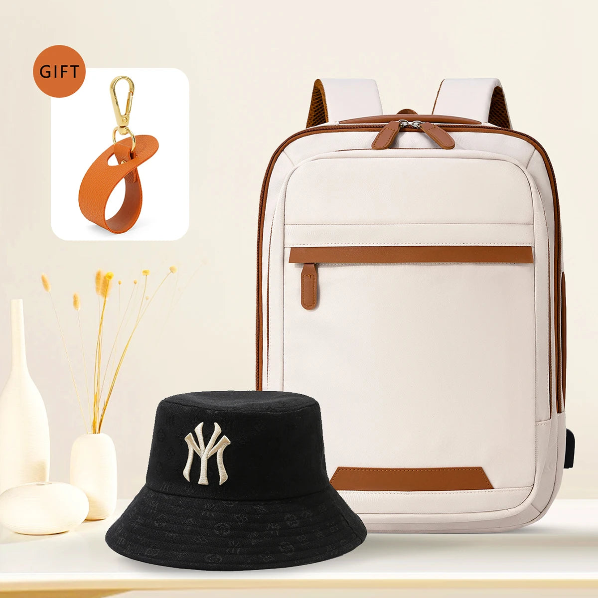 Durable USB charging backpack with waterproof design