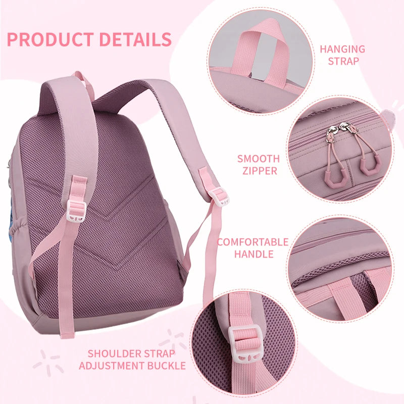 Stylish Pink Backpack for School & Travel – Durable and Spacious Design