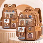 Capybara Cartoon Backpack – Large Capacity Waterproof Bag