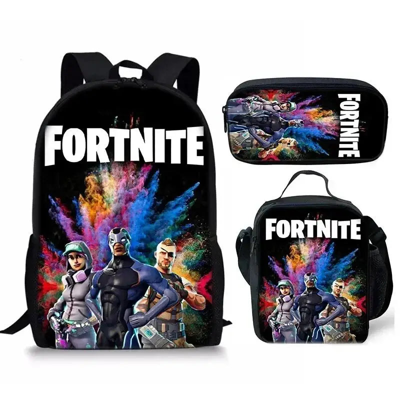 Fortnite Backpack 3PCS Set for Kids - Cool School Bag & Pencil Case