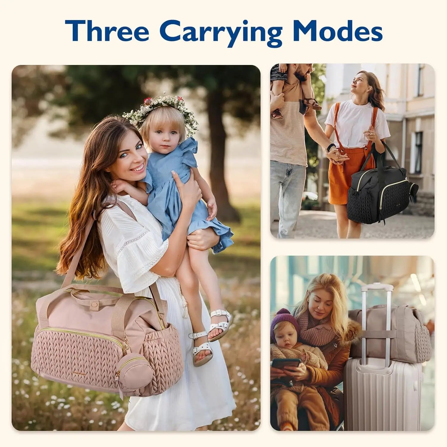 Multi-Functional Diaper Tote Bag – Lightweight Bag for Moms