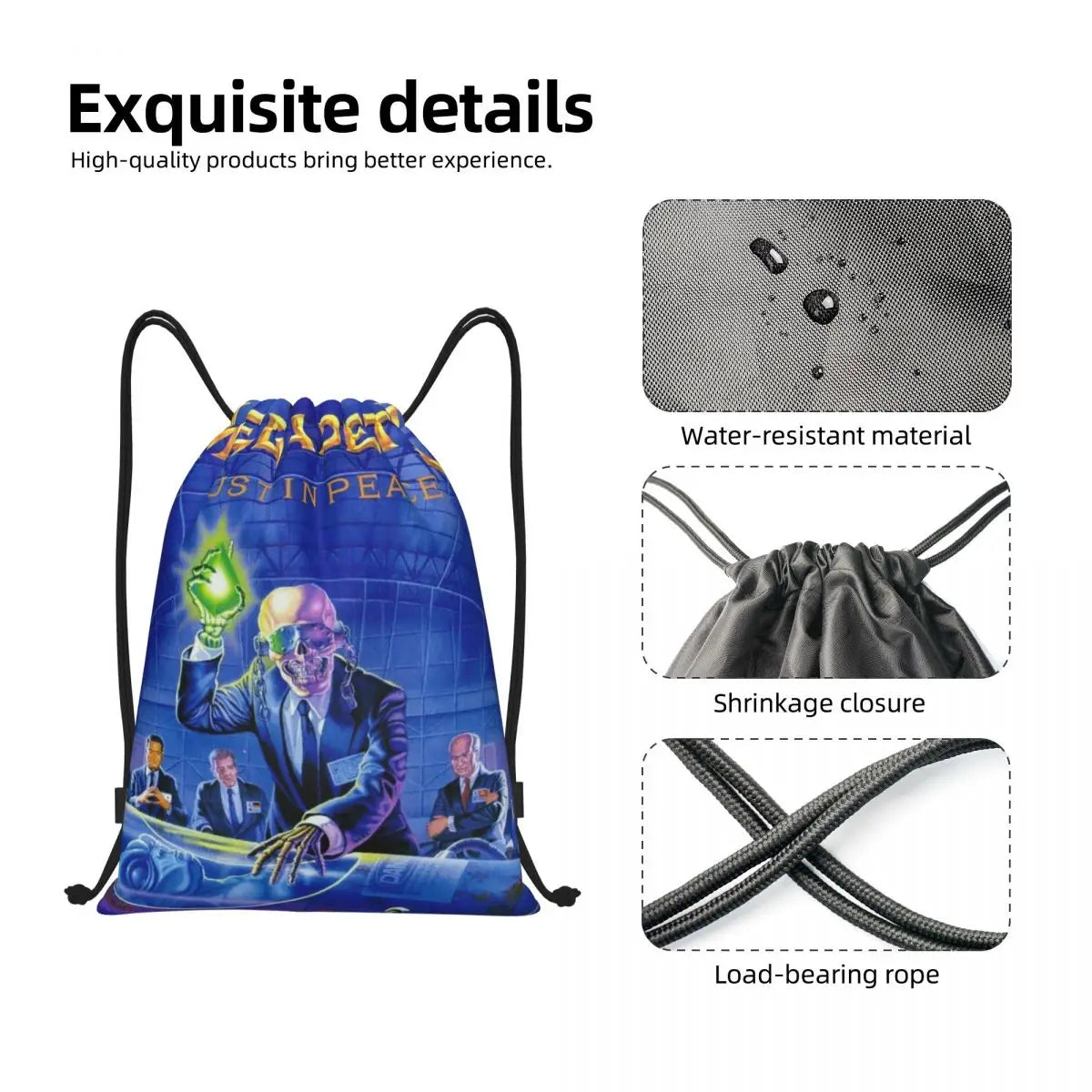 Rock Band Drawstring Bag