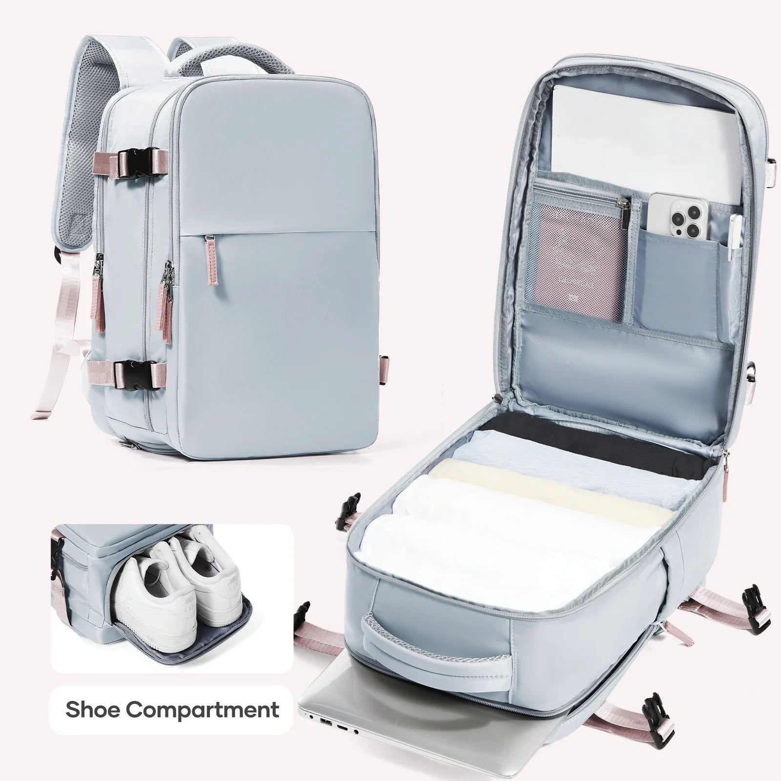 Stylish Cabin Backpack – 40x20x25 Ryanair Cabin Bag