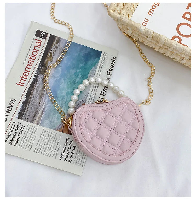 Pearl Handle Girls Mini Shoulder Bag