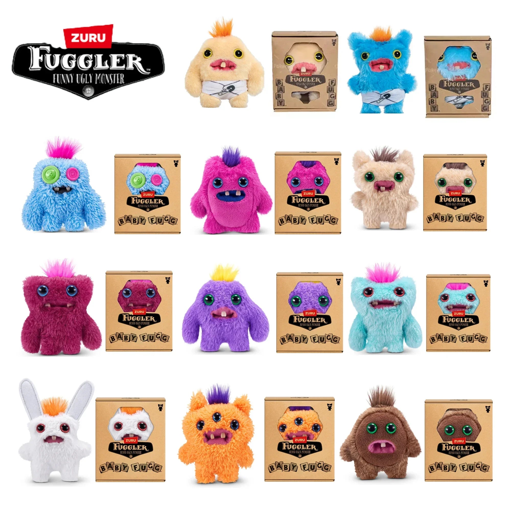 Cute Ugly Fuggler Baby Monster Plush Toy – Multicolor Peluche Doll
