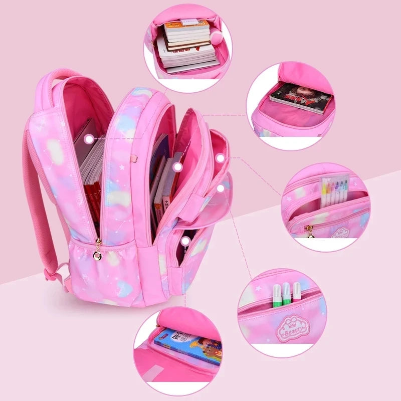 Kids Kawaii Pink Backpack – Cute Waterproof School Bag