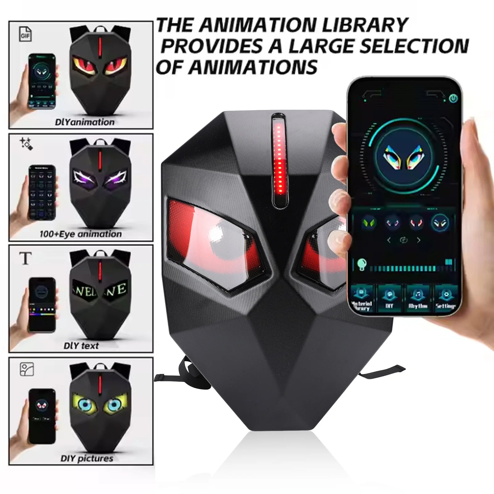 Multifunctional LED Backpack – Hard Shell Waterproof Commuter Bag