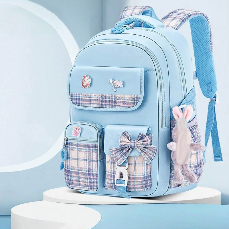 Ergonomic Elementary School Backpack for Girls – Spine Protection, Large Capacity