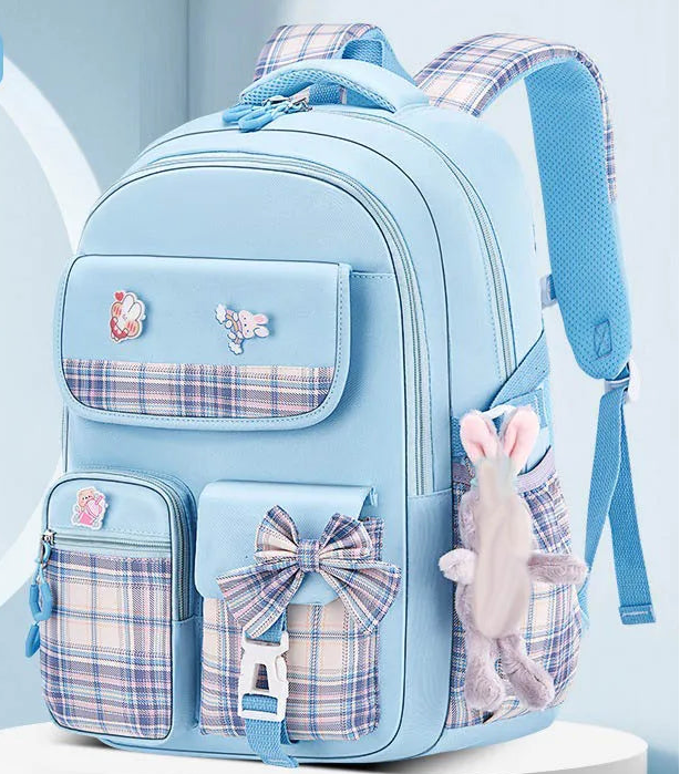 Ergonomic Elementary School Backpack for Girls – Spine Protection, Large Capacity