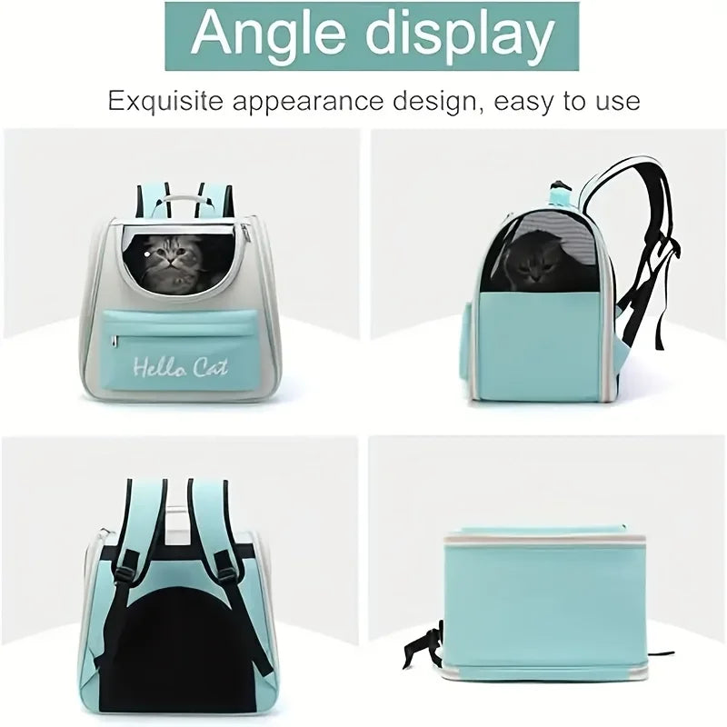 Large Collapsible Pet Backpack – Travel Bag with Mesh Ventilation