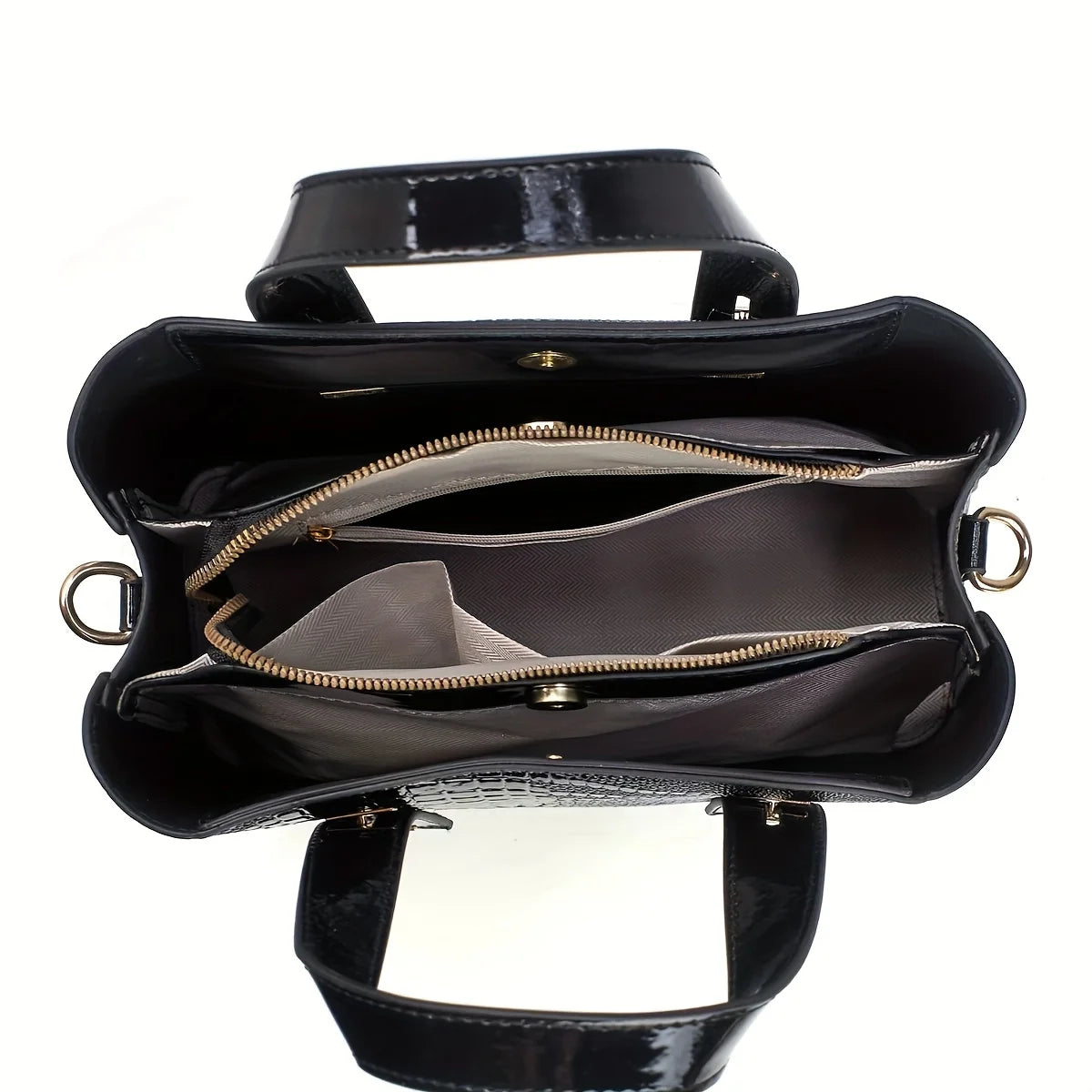 Luxury PU Leather Crocodile Pattern Bag – Colorful Shoulder & Tote Handbag