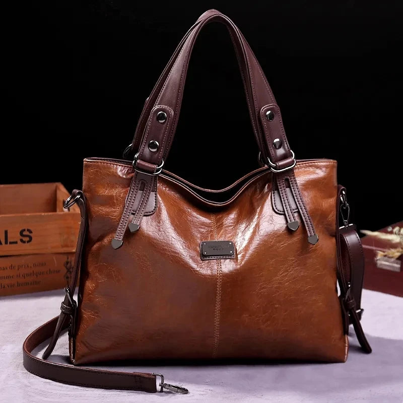 Vintage Leather Crossbody Handbag