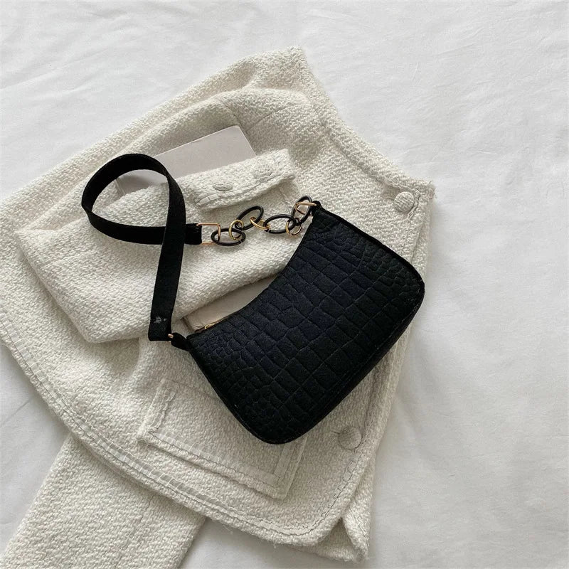Luxury Crescent Shoulder Bag